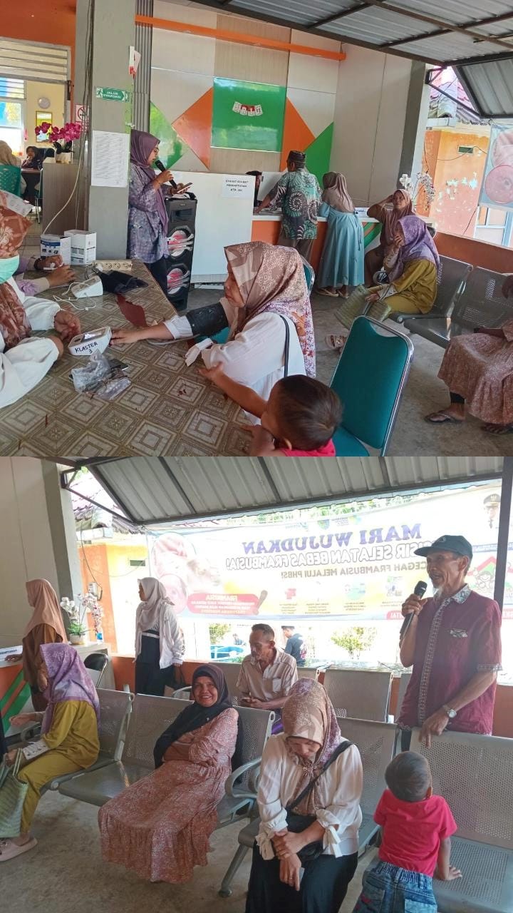 Penyuluhan  HIpertensi  di Ruang Tunggu UPT Puskesmas Barung Barung Balantai