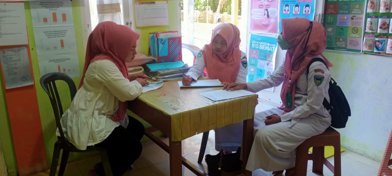 PUSKESMAS TARUSAN, KUNJUNGAN PEMBINAAN PELAYANAN ANC, PERSALINAN, PNC, BAGI POSYANDU PRIMA, PRAKTEK 
