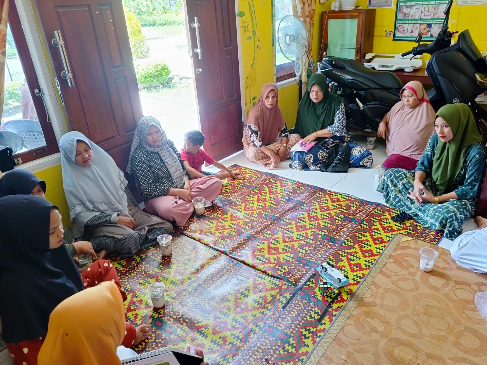 Tim KIA berkolaborasi dengan tim gizi puskesmas tanjung makmur melakukan kegiatan klas ibu hamil di 