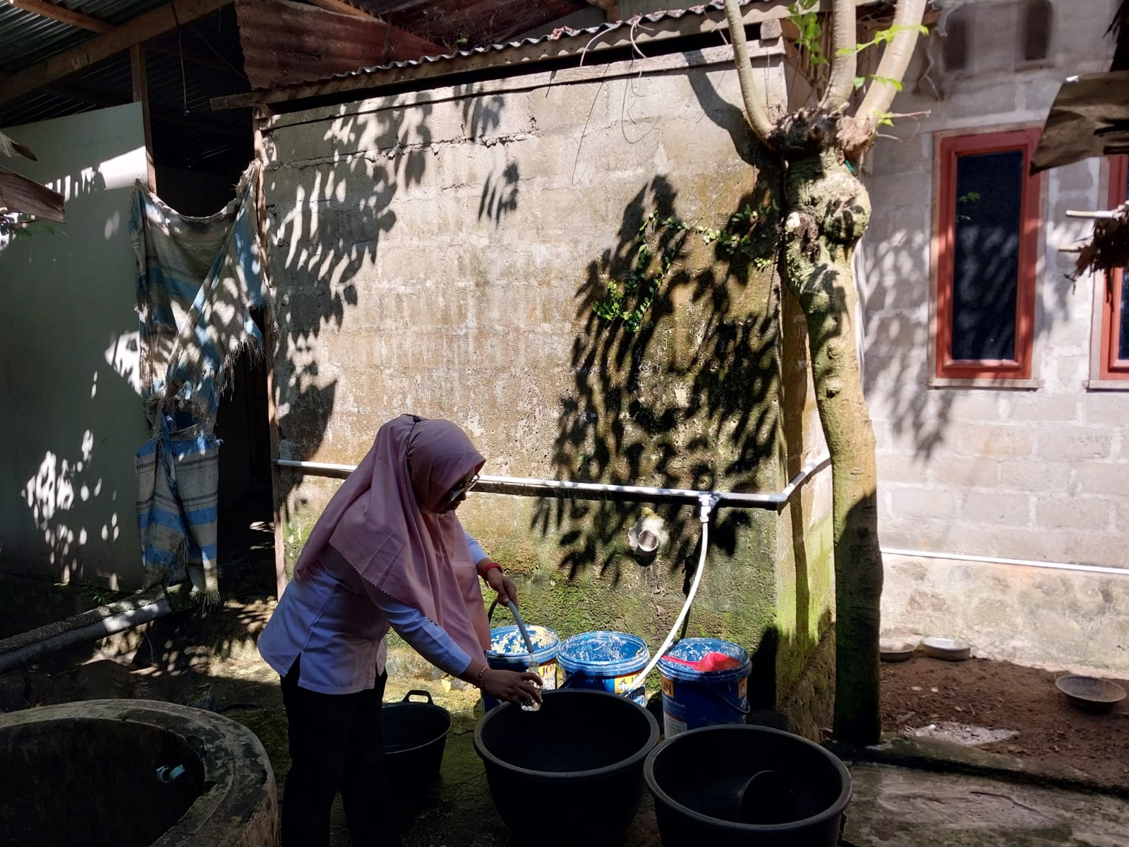 Puskesmas Pasar Kuok Melakukan Pelacakan Kasus Diare dan Inspeksi Lingkungan KP Gurun Panjang