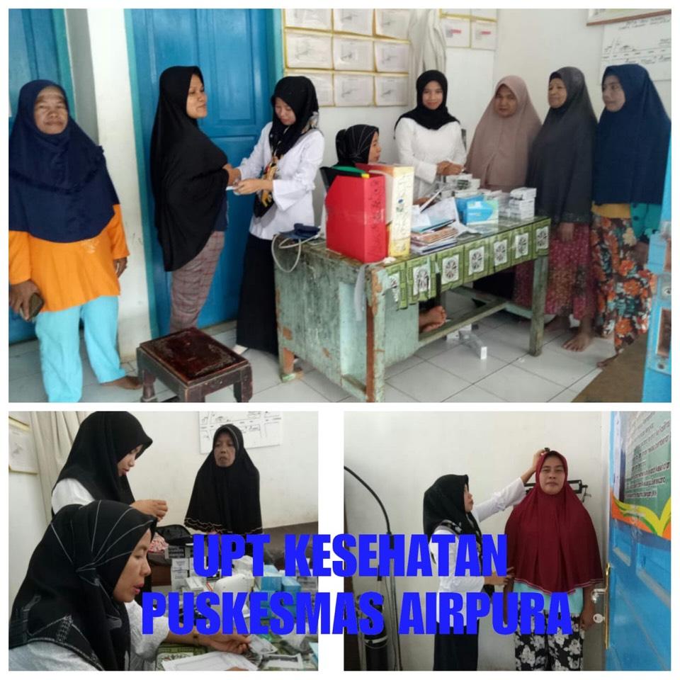 Kegiatan Posbindu PTM dan Skrining Kesehatan Puskesmas Air Pura
