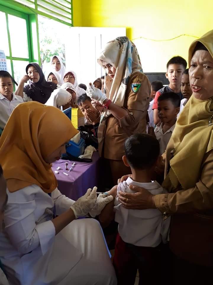 PELAKSANAAN BULAN IMUNISASI ANAK SEKOLAH (BIAS) DIWILAYAH KERJA  UPT PUSKESMAS TAPAN