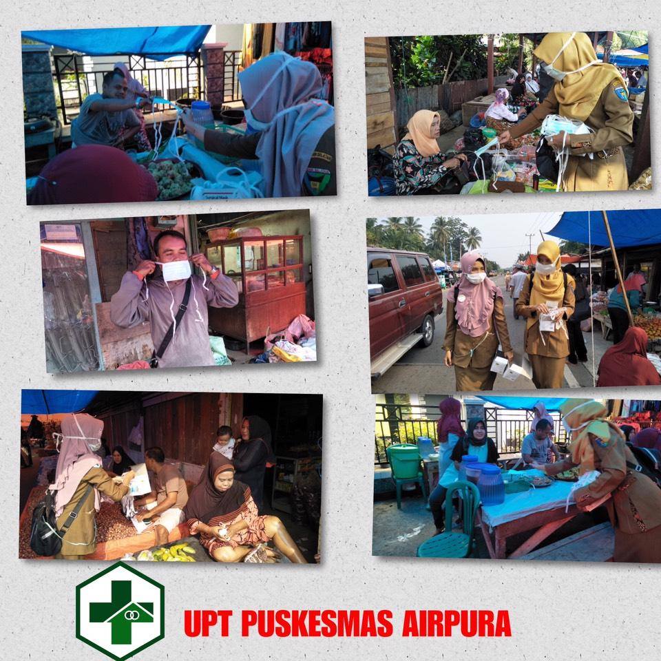 Pembagian Masker Gratis di Wilayah Kerja Puskesmas Airpura