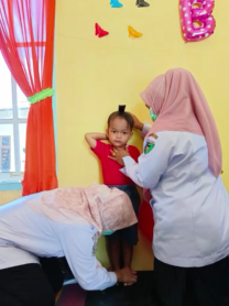 Puskesmas Tanjung Beringin Melakukan Validasi data di Posyandu bougenville, tunas harapan 1 lunang t