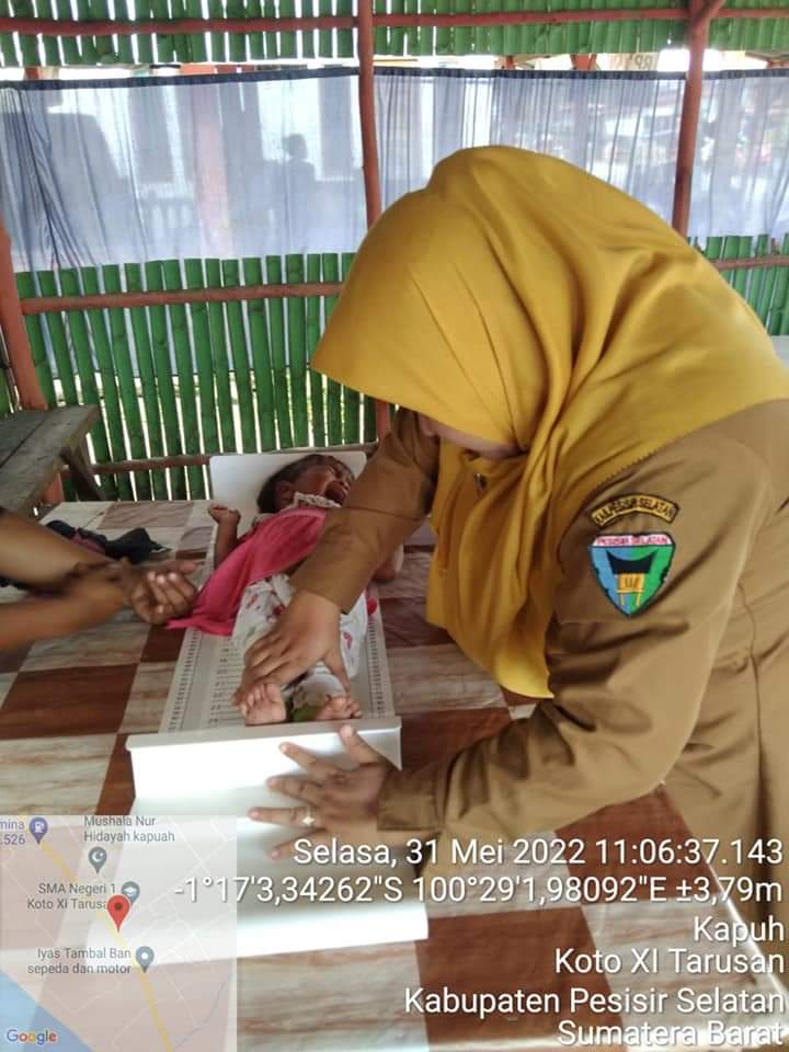 UPT PUSKESMAS Tarusan laksanakan Pelacakan Gizi 