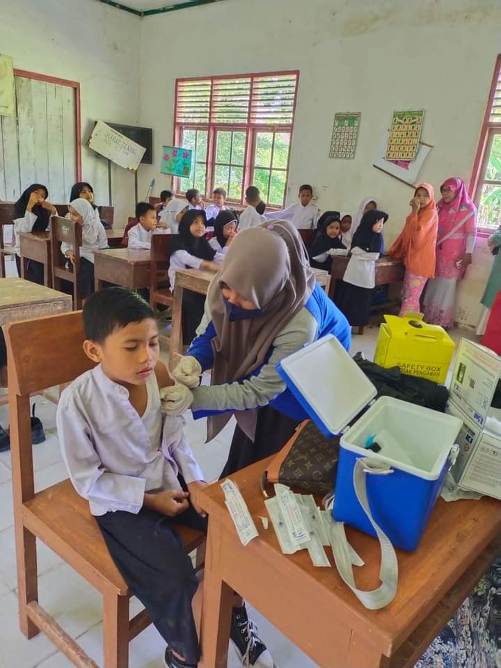 UPT puskesmas Lumpo lakukan BIAN  di Sekolah