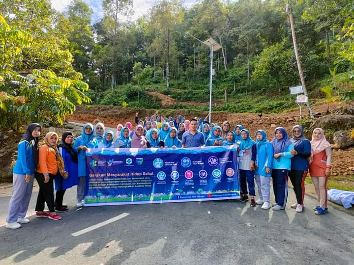 Puskesmas Koto Berapak melakukan kegiatan GERMAS di Bayang Sani,  Pemerintah Nagari Koto Baru Koto B