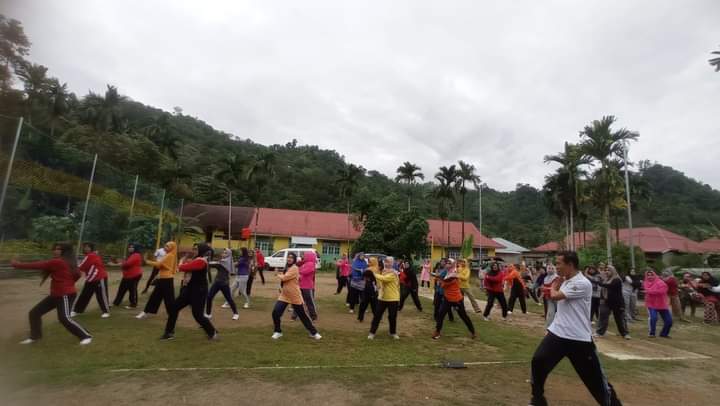 Seksi Promkes  Dinkes Pessel  bekerja sama dengan UPT Puskesmas Salido lakukan kegiatan Germas  di N