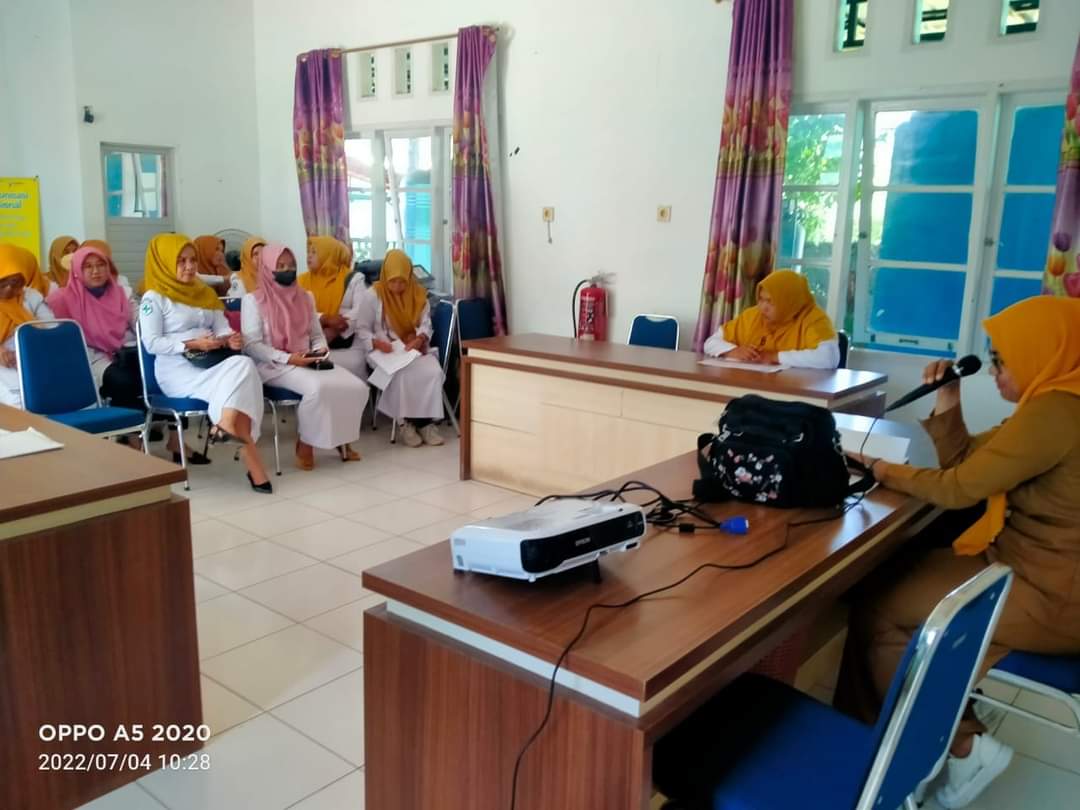 UPT Puskesmas Tarusan lakukan Lokmin pada hari Senin Tanggal 4 Juli 2022