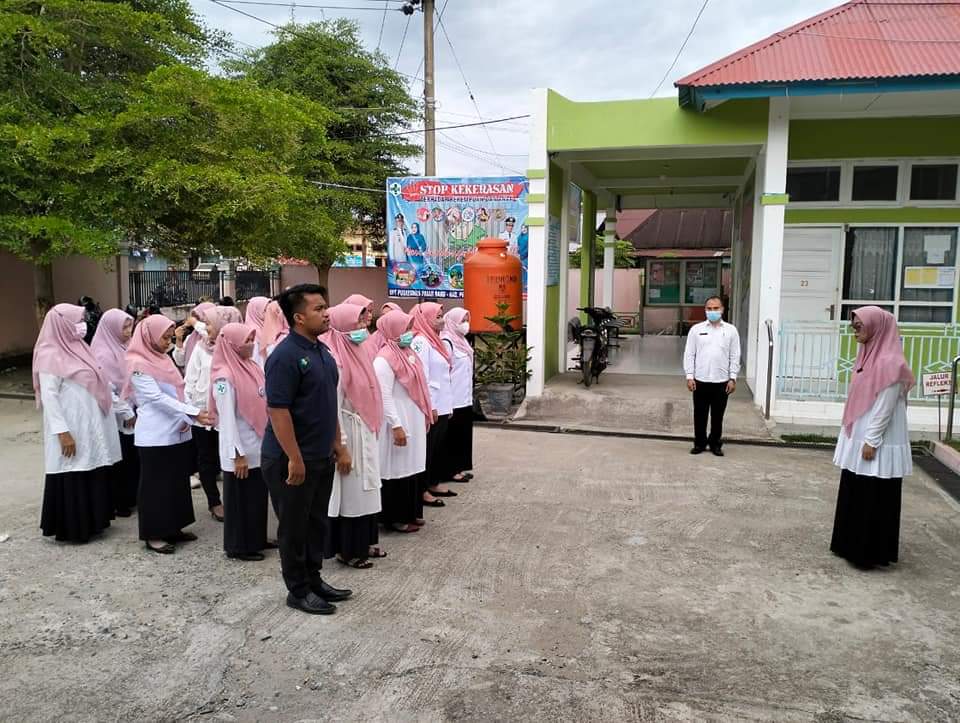 Rabu 20 Juli 2022 UPT Puskesmas Pasar Baru Laksanakan Apel Pagi