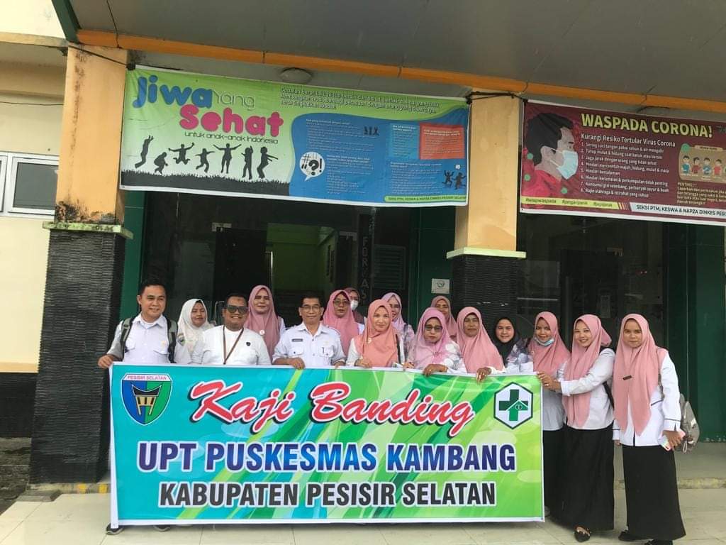 Puskesmas Koto Berapak dikunjungi oleh Puskesmas Kambang dalam rangka Kaji Banding, persiapkan reakr