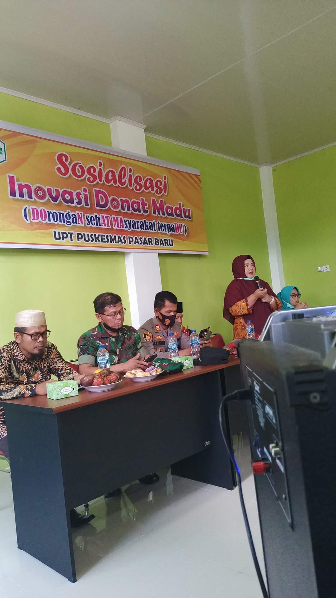 SOSIALISASI INOVASI DONAT MADU ( dorongan Sehat Masyarakat Terpadu ) UPT PUSKESMAS PASAR BARU