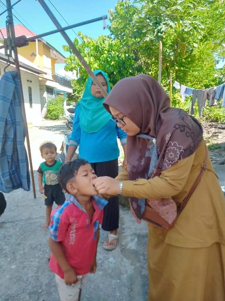 Puskesmas Koto Berapak mengadakan Kegiatan Pemberian Vitamin A di Posyandu