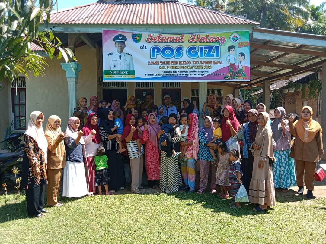 Puskesmas Pasar Kuok hadiri Kegiatan pembukaan pos gizi di kenagarian Taluk Tigo Sakato 