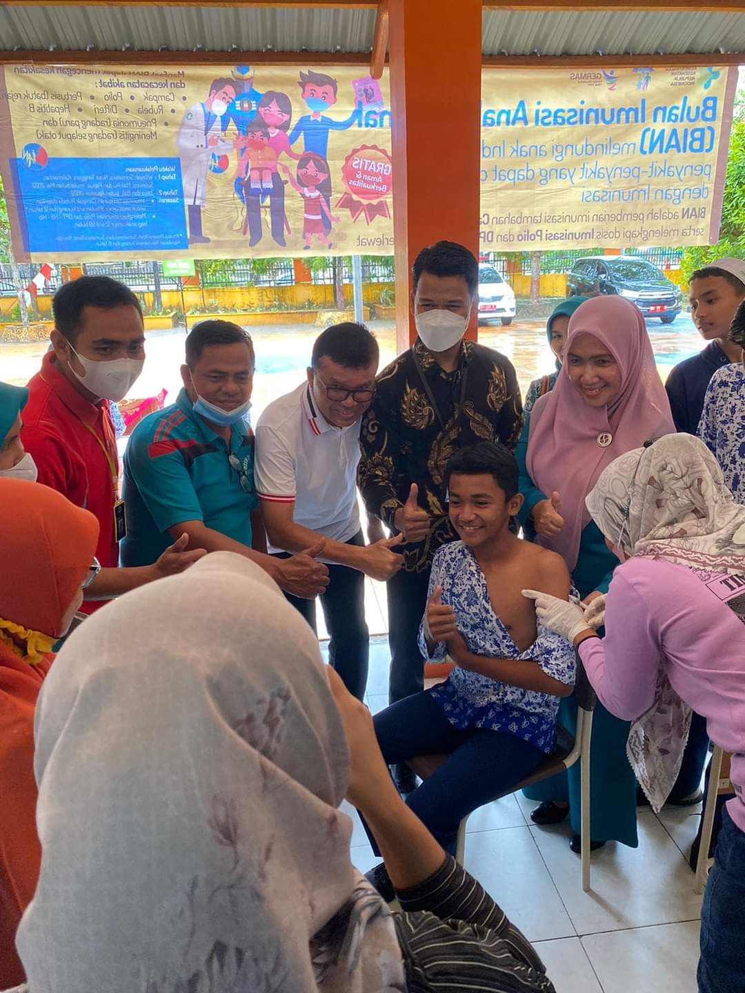 Dinas Kesehatan Kab. Pesisir Selatan laksanakan Imunisasi campak rubela dalam Bulan Imunisasi anak n