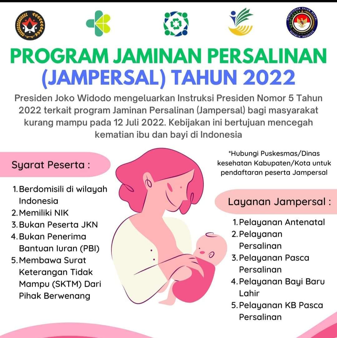 Program Jaminan Persalinan  ( Jampersal) tahun 2022 bagi masyarakat kurang mampu 