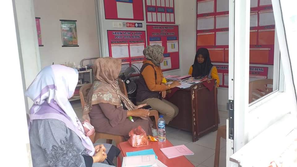 Pusk.Pasar Kuok lakukan Supervisi dan monitoring atau Penyeliaan Fasilitatif ke Pustu Teluk Betung