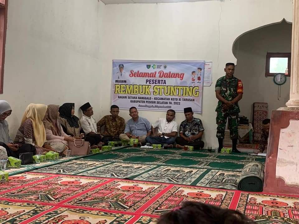 UPT Puskesmas Tarusan hadiriRembuk Stunting di Nagari Setara Nanggalo Kec. Koto XI Tarusan. 