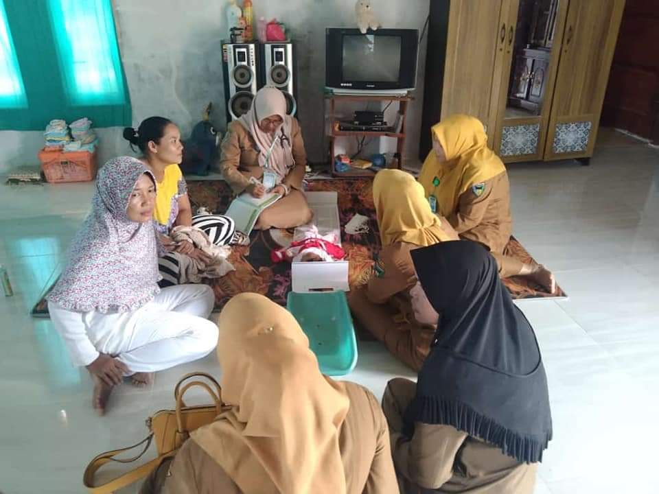 UPT Puskesmas Tarusan   melakukan.pemantauan pertumbuhan bayi ke Nagari Mandeh.
