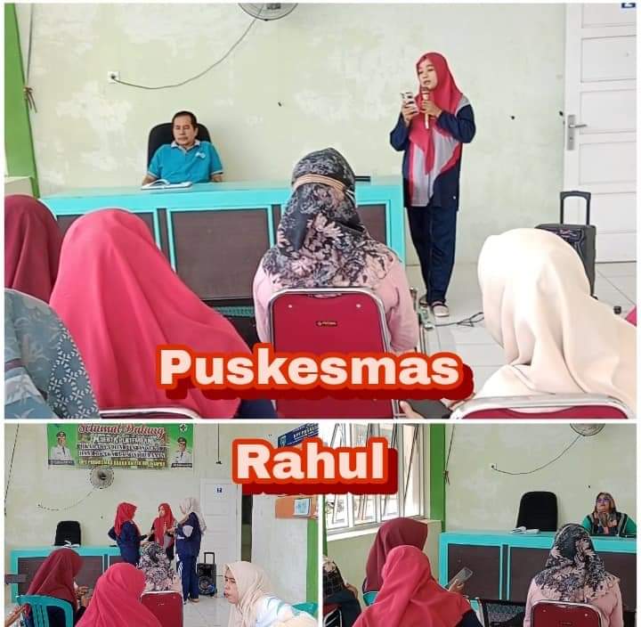 EVALUASI MINGGUAN PELAKSANAAN KEGITAN DI DALAM DAN LUAR GEDUNG PUSKESMAS RAHUL