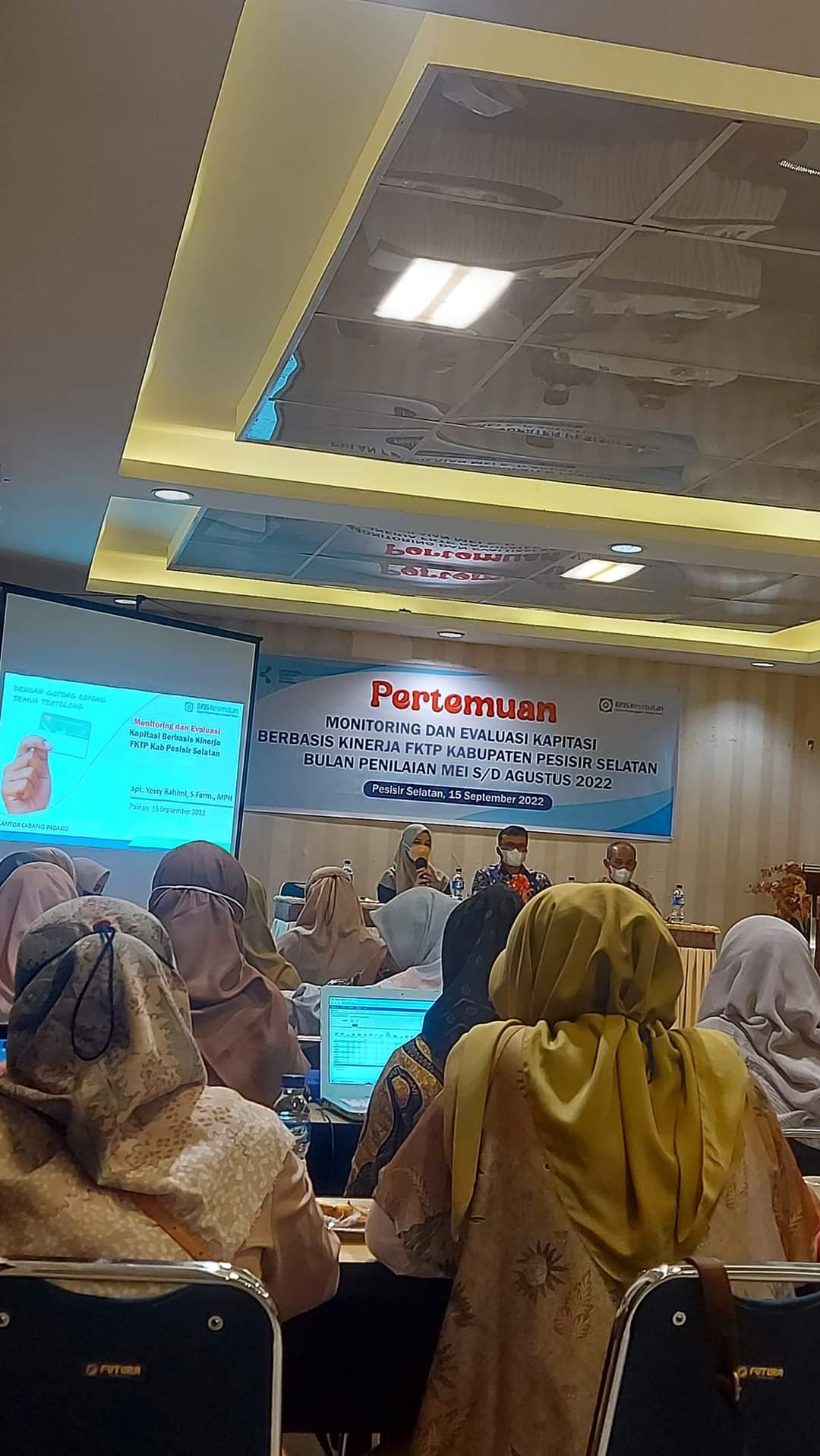 PUSK PasarKuok hadiri MONEV KBK FKTP KAB.PESISIR SELATAN & SOSIALISASI IURAN WAJIB DG IMPLEMENTASI A