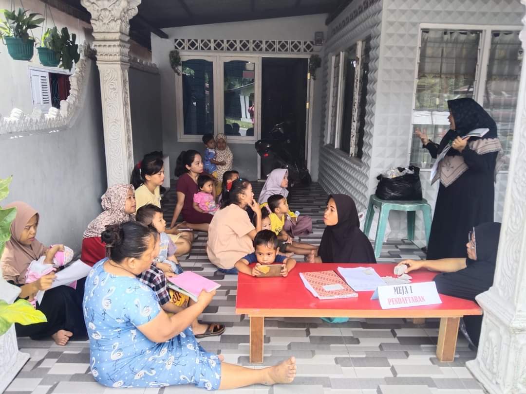Puskesmas Tarusan   lakukan kegiatan PMBA di posyandu asuhan ibu 1 Jinang Kampung Pansur.