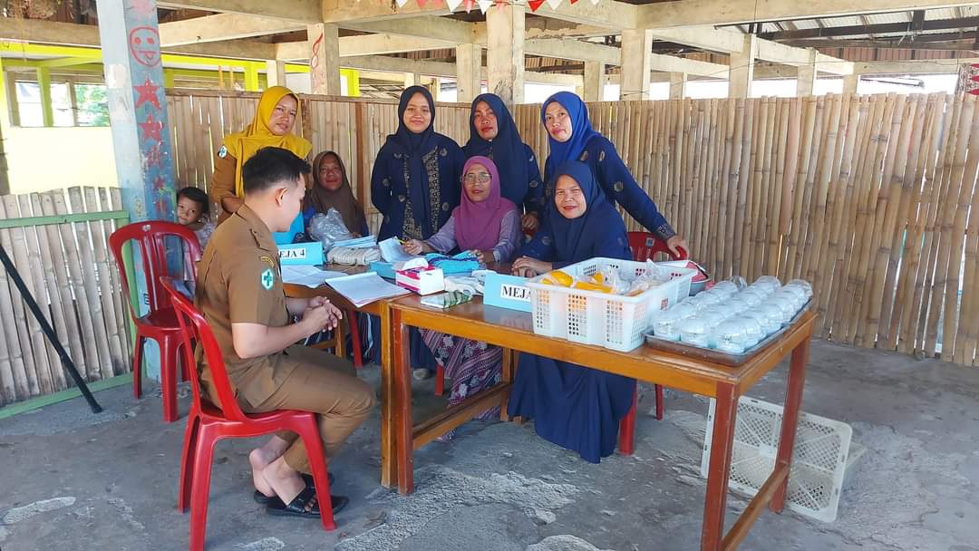Petugas promkes puskesmas koto berapak melakukan pembinaan dan pemantaun posyandu di kanagarian koto