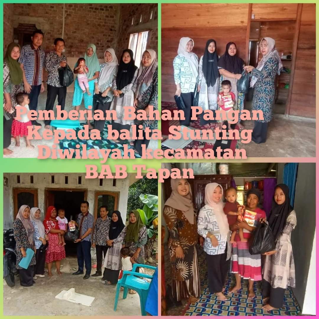 Pemberian Bahan Pangan kepada Balita Stunting di Nagari Tapan wilayah Kecamatan Basa Ampek Balai Pus