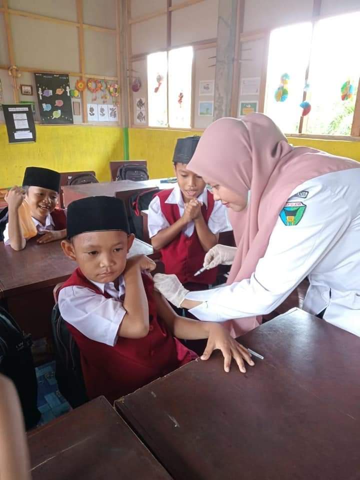 PELAKSANAAN BIAS ( Bulan imunisasi Anak Sekolah) WILAYAH KERJA PUSKESMAS INDERAPURA 