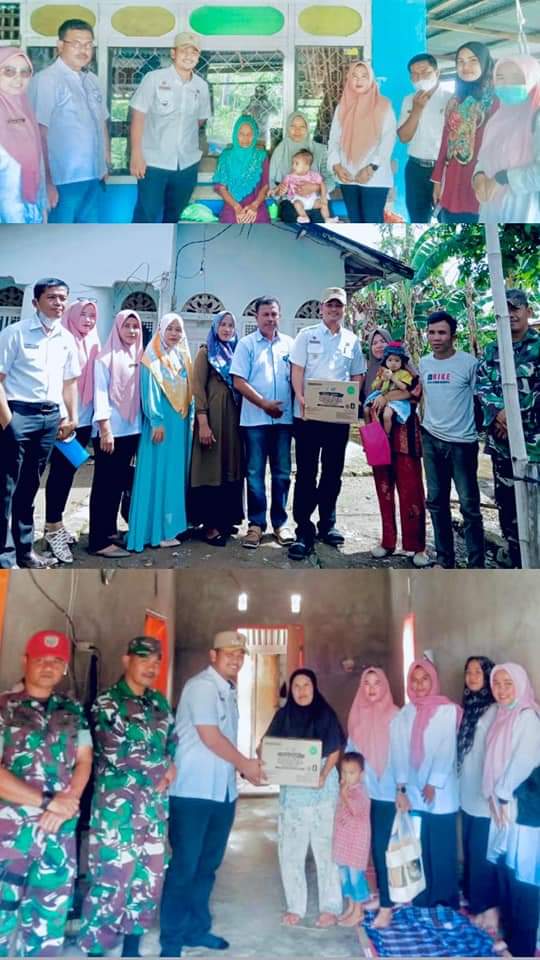 Puskesmas  Rahul Tapan Salurkan Bantuan PMT pada Balita di 7 Nagari  bersama Tim Kecamatan Tanah Amp