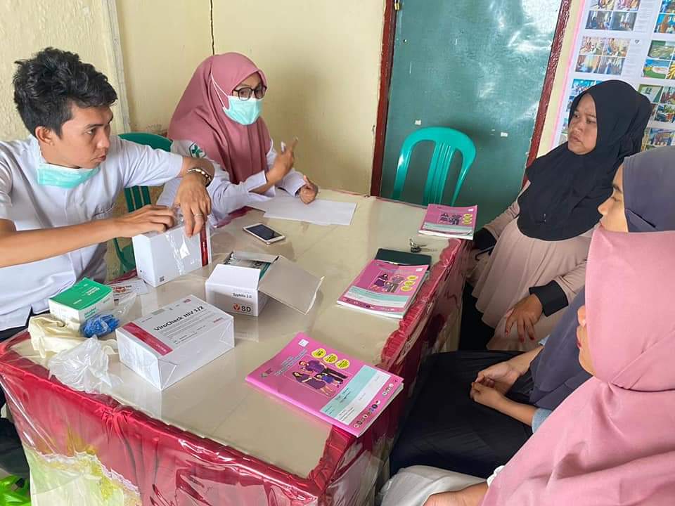 UPT Puskesmas Tarusan lakukan Pemeriksaan Triple E  Di Nagari Batu Hampa