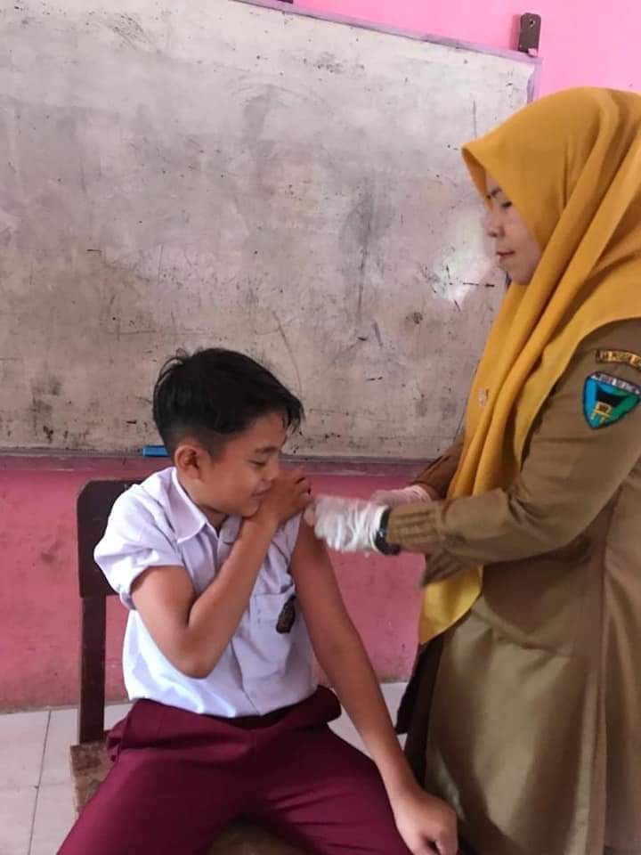 Puskesmas Pasar Kuok. Pelaksanaan BIAS (Bulan Imunisasi Anak Sekolah) di SD 14 Koto Nan Tigo dan SD 