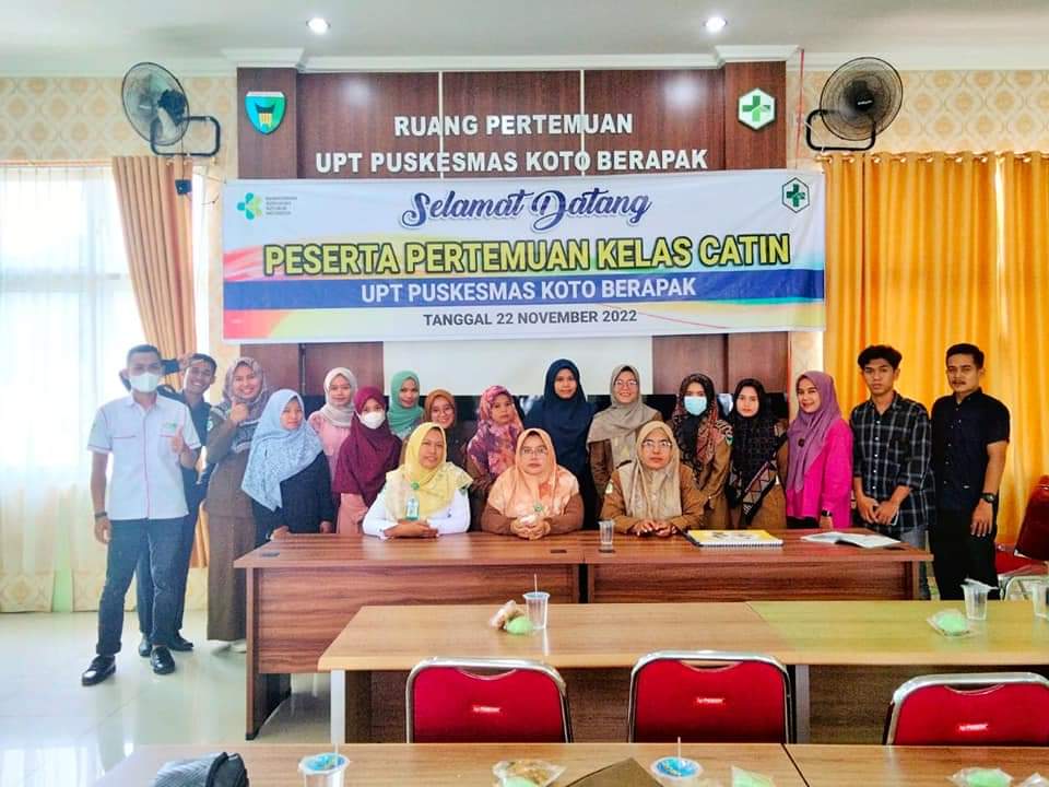 Pertemuan kelas catin (calon pengantin). Yang dilaksanakan di aula puskesmas koto berapak. 