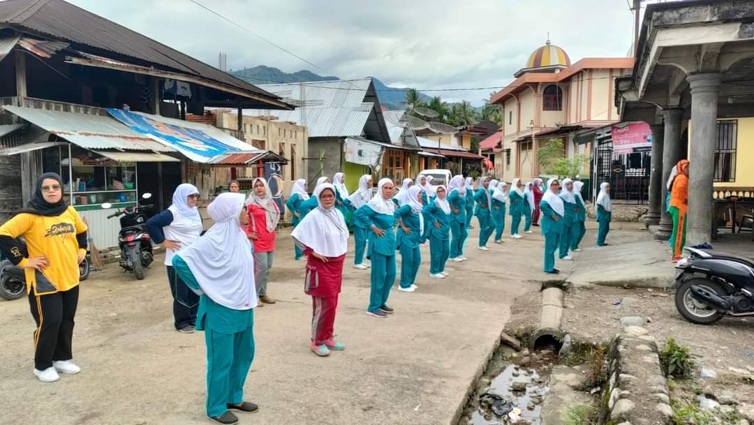 Pengelola program prolanis puskesmas koto berapak melakukan prolanis di nagari Koto Berapak