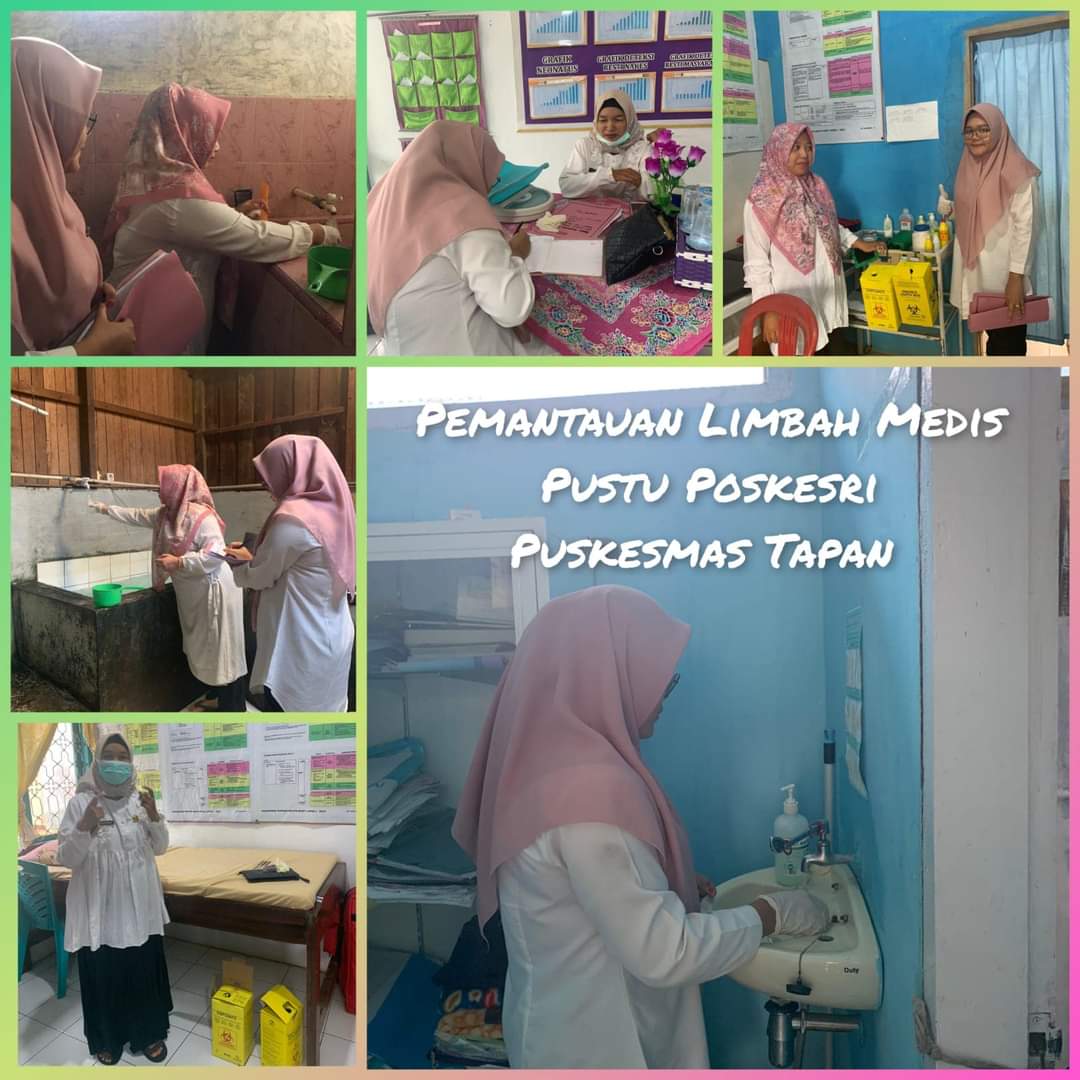 Pemantauan Limbah Medis Pustu Poskesri oleh Petugas Kesehatan Lingkungan Puskesmas Tapan