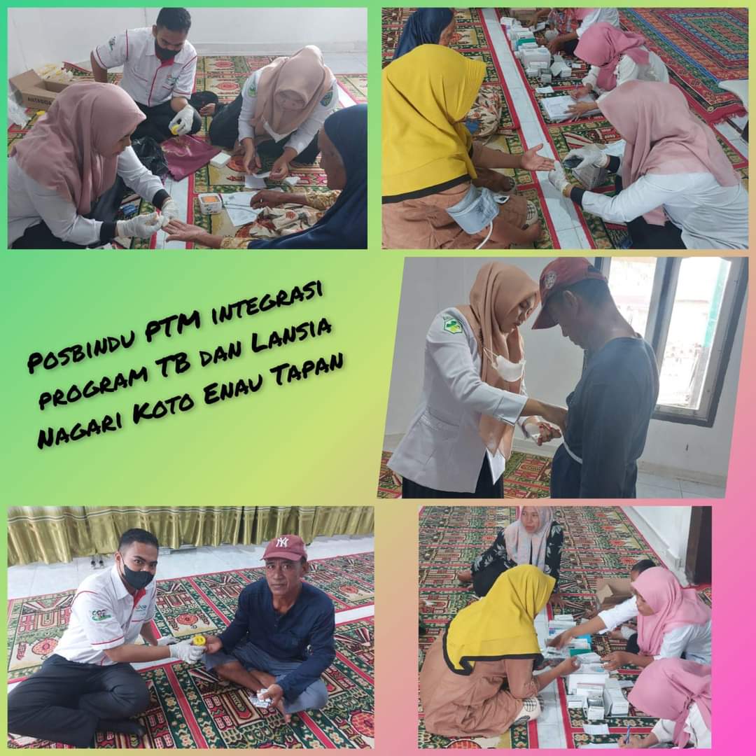 Pelayanan Posbindu PTM terintegrasi program TB dan Lansia di Nagari Koto Enau Puskesmas Tapan