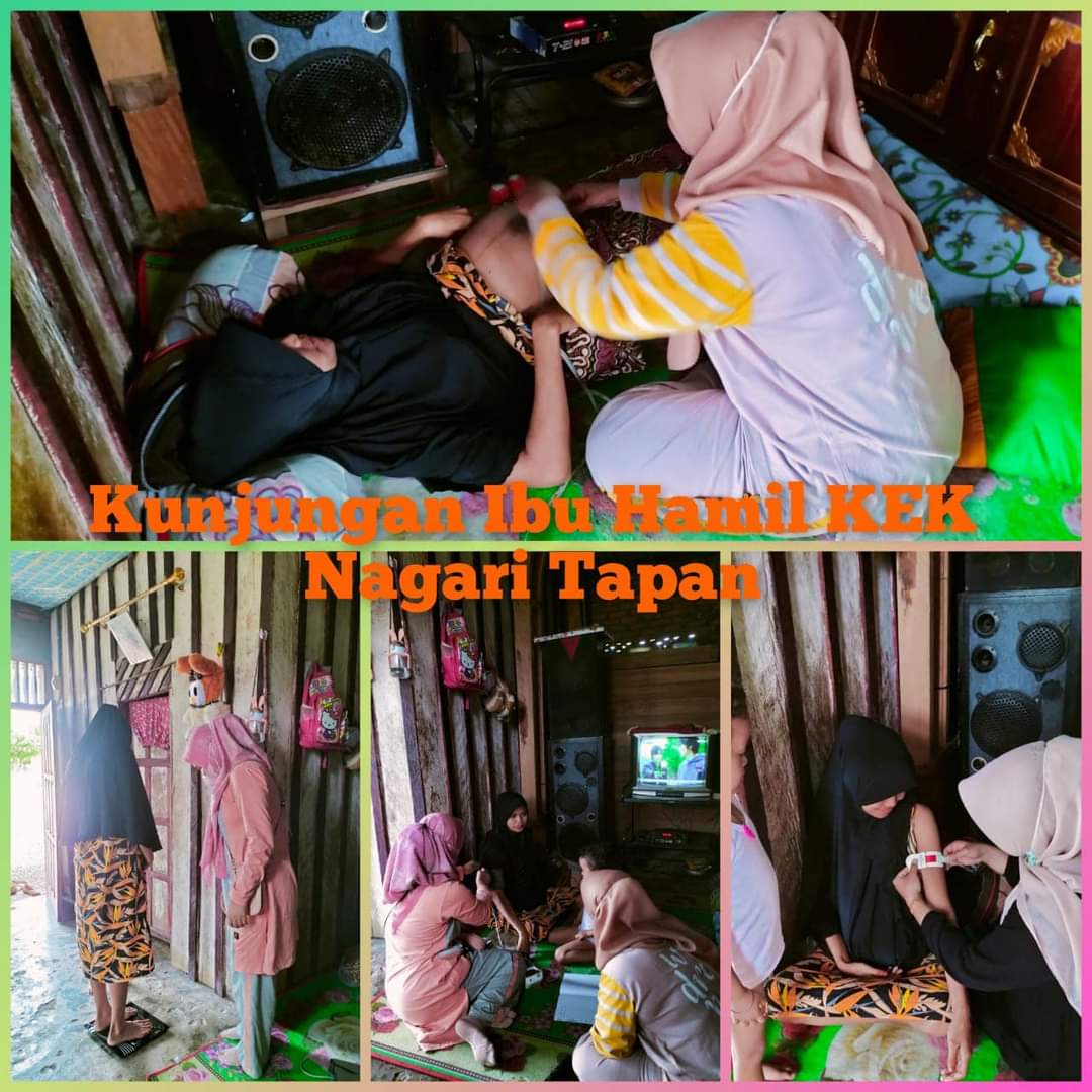 Kunjungan Ibu hamil (bumil) KEK ( Kekurangan Energi Kronis) di Nagari Tapan PUSK. Tapan  Sabtu 28 Ja