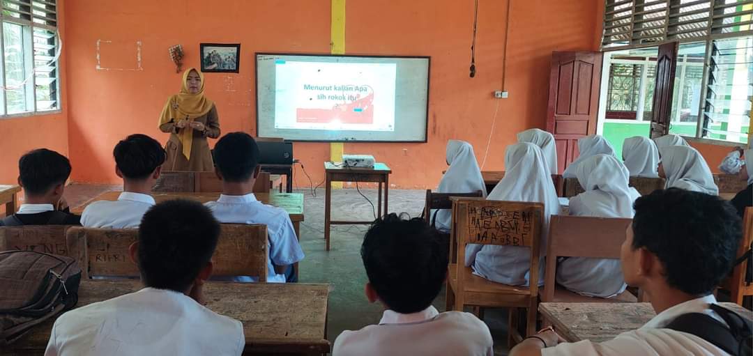 Puskesmas kambang Penyuluhan dan Skrining Perilaku Merokok pada pelajar di MTs Nurul Yaqin Pd.Mandia