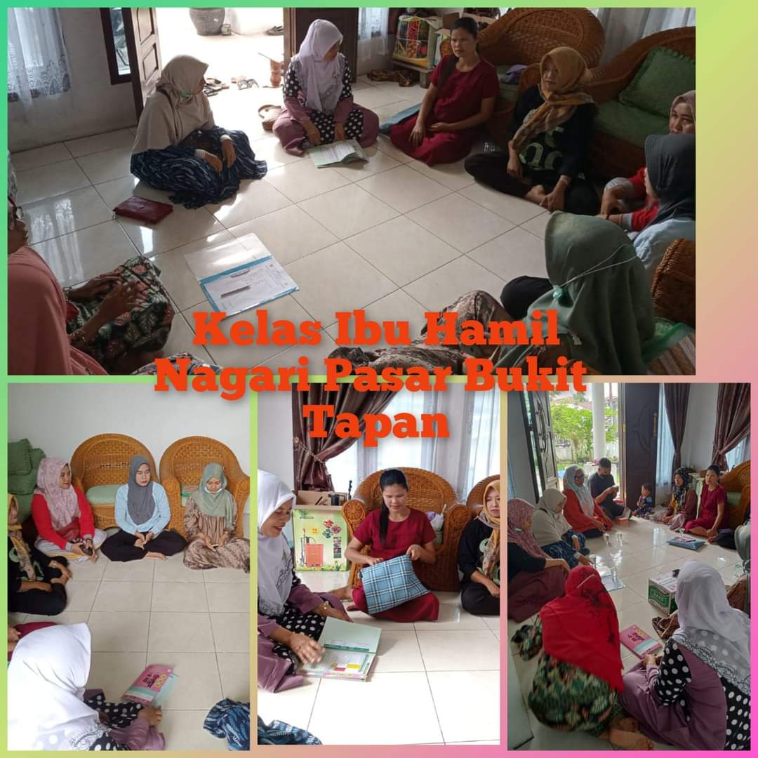 Kelas Ibu Hamil dan Pemeriksaan malaria dan sputum di Nagari Pasar Bukit Puskesmas Tapan 