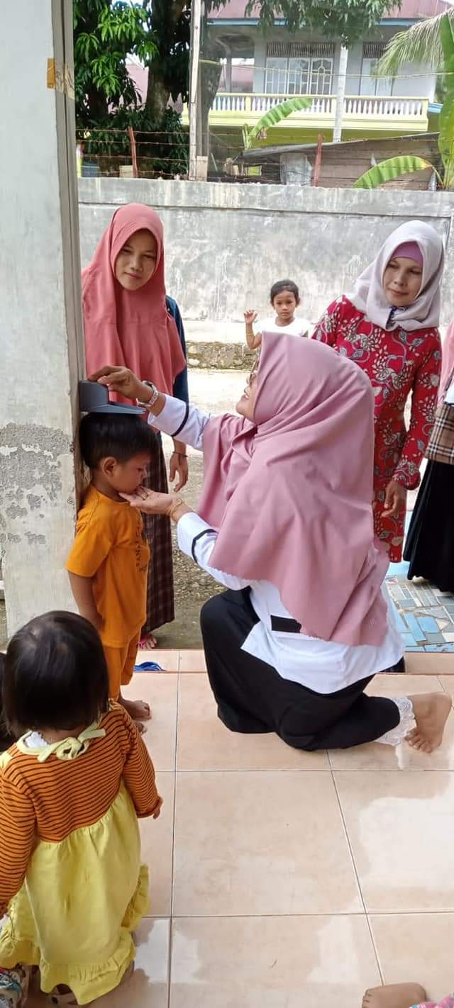Penimbangan Massal dan Pembagian Vitamin A di Posyandu Mawar kp Ky Bawang wilker Puskesmas Kambang. 