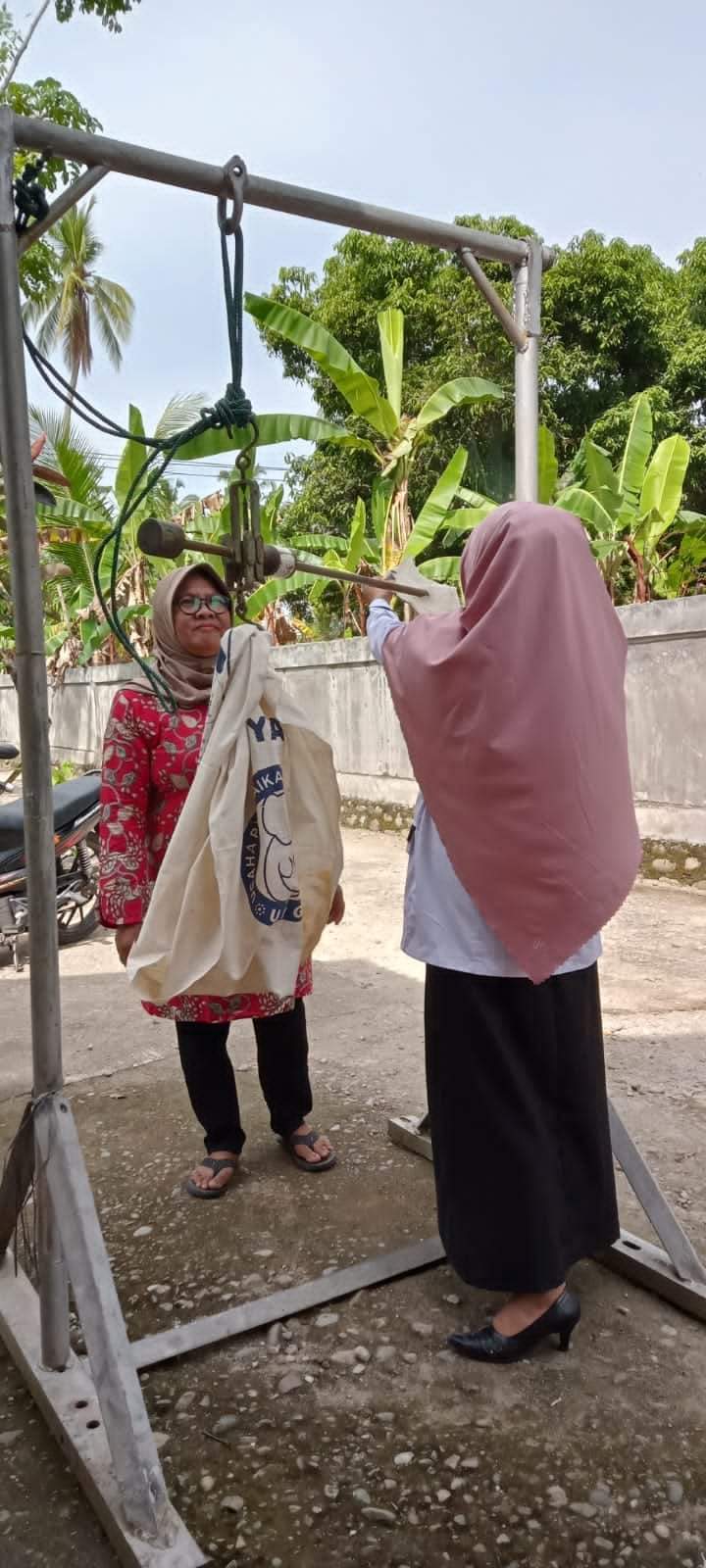 Penimbangan Massal dan Pembagian Vitamin A di Posyandu Mawar  wilker Puskesmas Kambang. 
