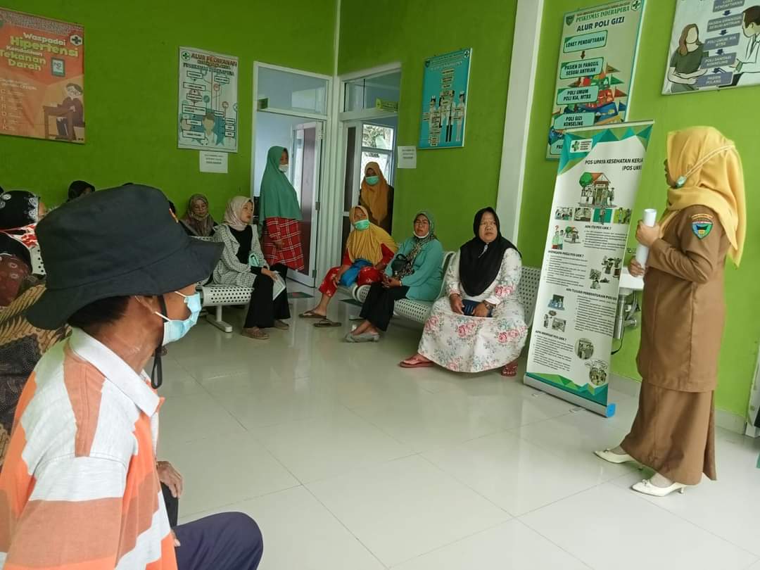 Puskesmas Inderapura Penyuluhan dalam gedung oleh Petugas promkes  dengan tema cara penggunaan obat 