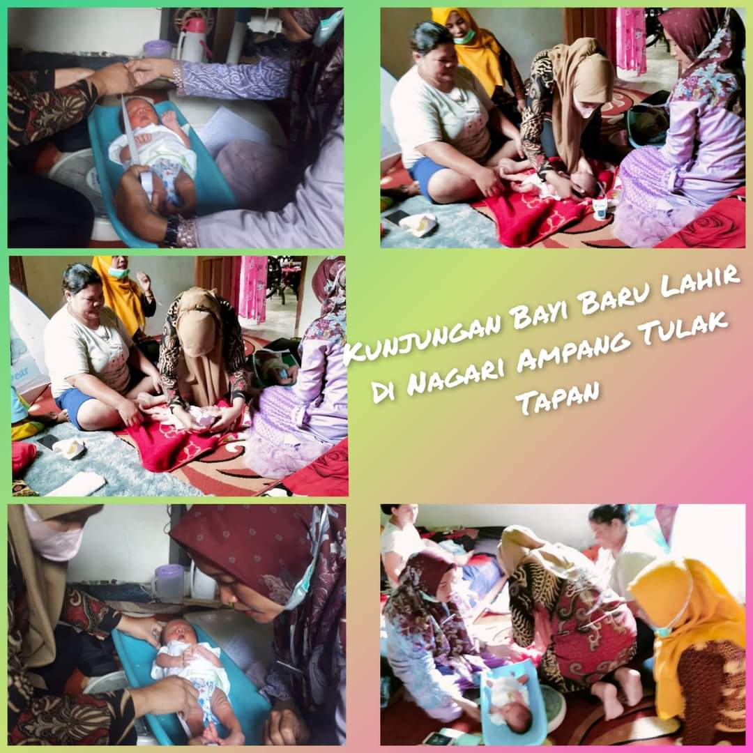 Kunjungan Bayi Baru Lahir pada Nagari Ampang Tulak  Pusk Tapan  Kamis 23 February 2023 