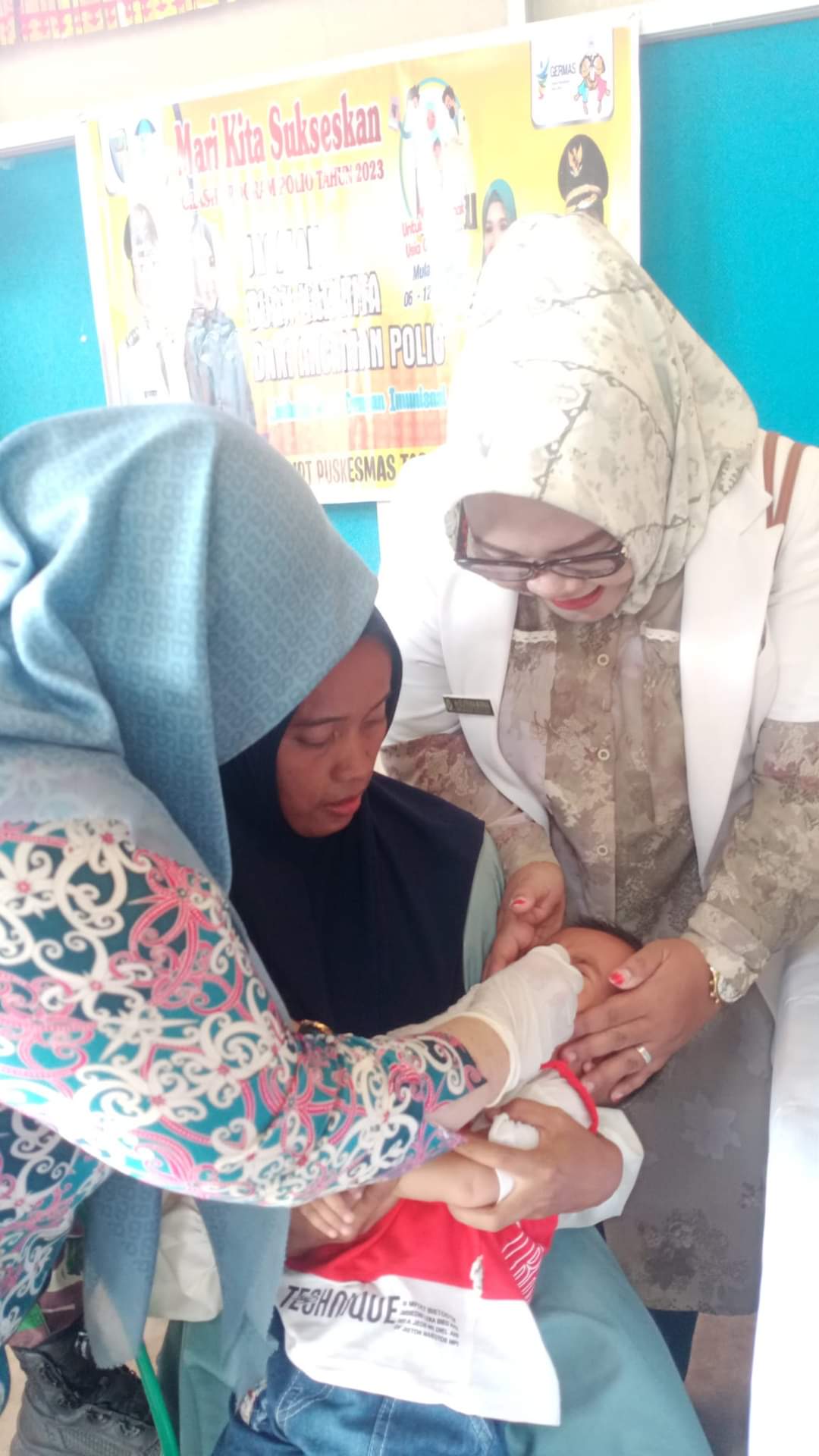 Tim Promkes dan Kesga lakukan  Monitoring Pelaksanaan Program Crash Polio Wilker Puskesmas Tapan