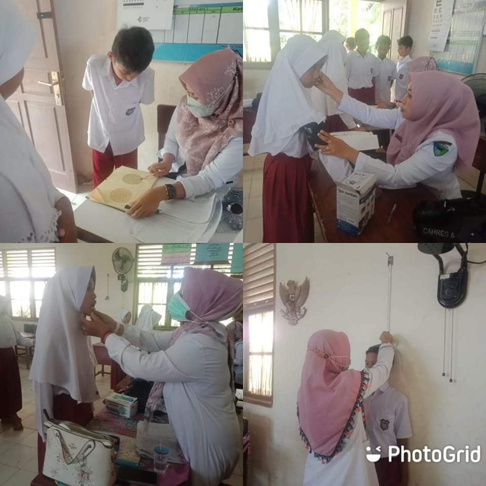 Kegiatan UKS (Pemeriksaan Berkala) peserta didik SDN 25 Pd.Panjang  Puskesmas Kambang.