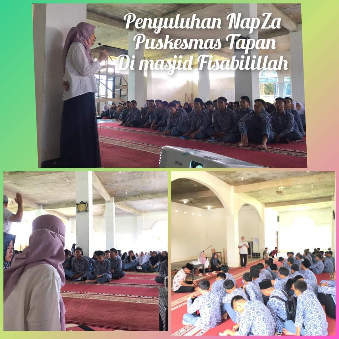 Penyuluhan Bahaya merokok dan NapZa (narkotik dan zat adiktif) Puskesmas Tapan ke  Masjid Fisabilila