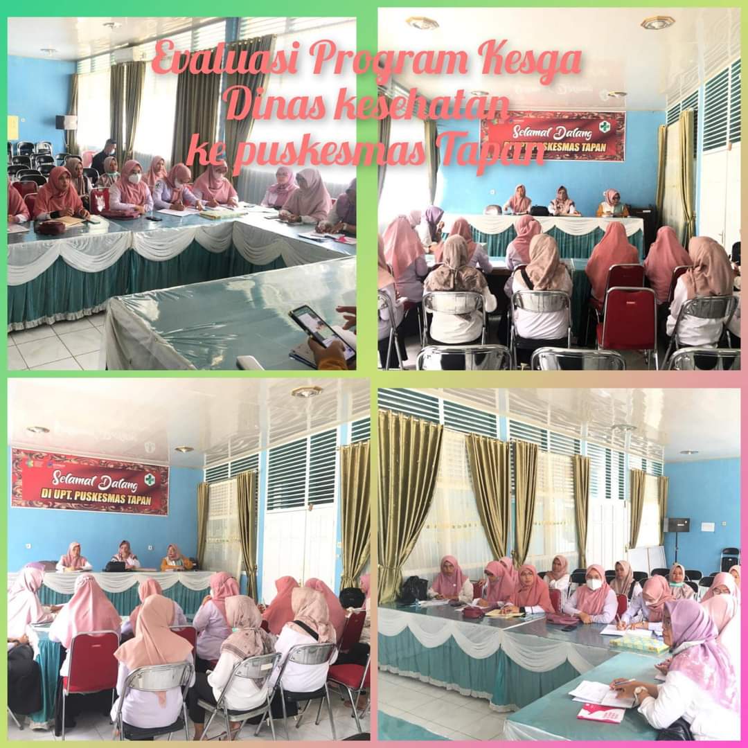 Evaluasi Program Kesga Dinas kesehatan ke Puskesmas Tapan Rabu 05 April 2023  