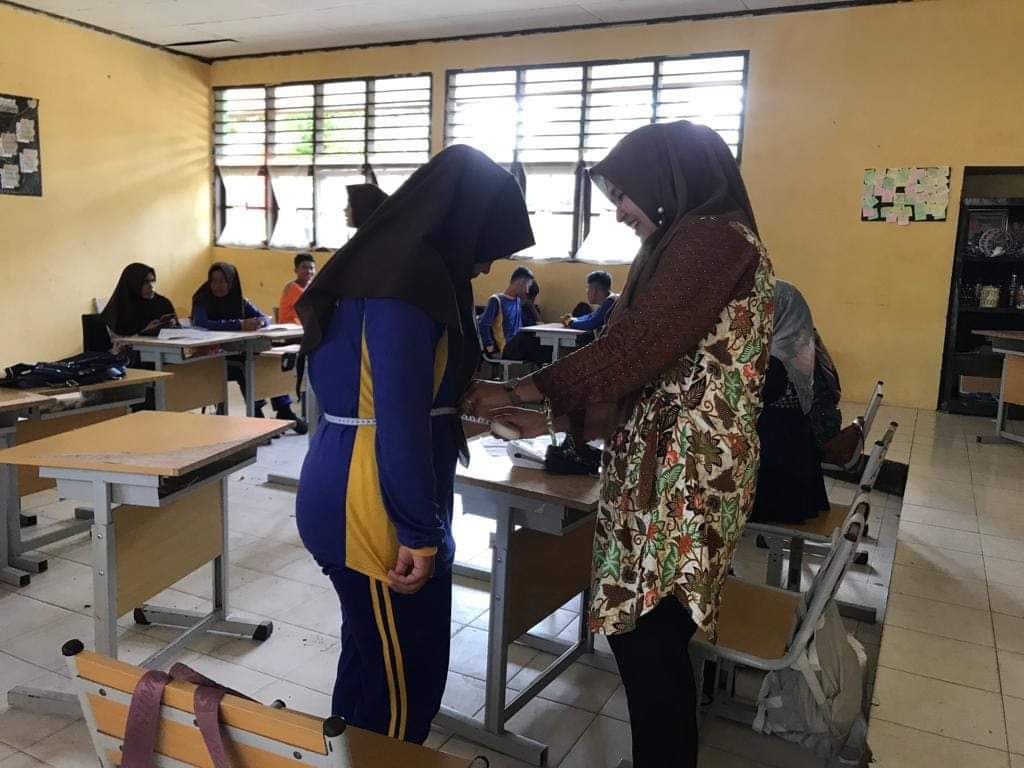 Puskesmas Koto Berapak melakukan kegiatan program terintegrasi disekolah SMA 1 Bayang 