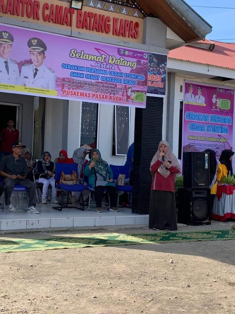 Dinas Kesehatan berikan Sosialiasi cegah Stunting melalui PASAN MANDE dalam pelaksanaan  GERMAS GERA