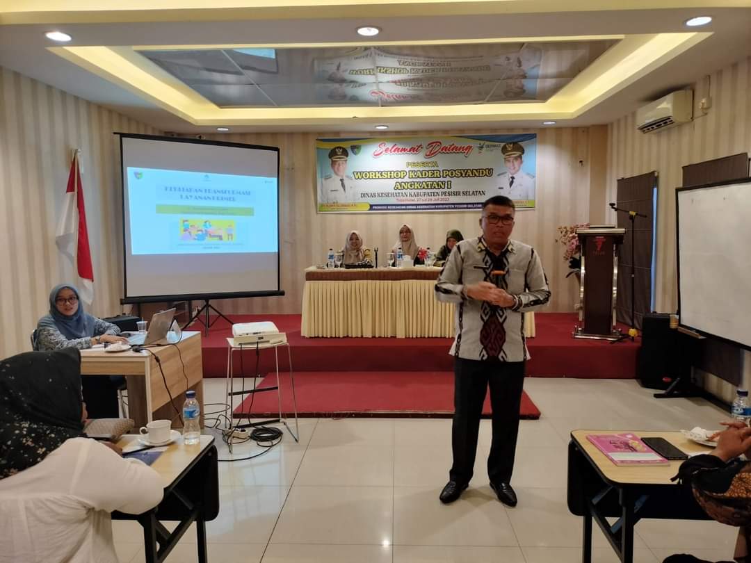 Dinas Kesehatan Kab.Pessel laksanakan Workshop Kader Posyandu Angkatan I Tgl 27-29 Juli 2023 di Hote